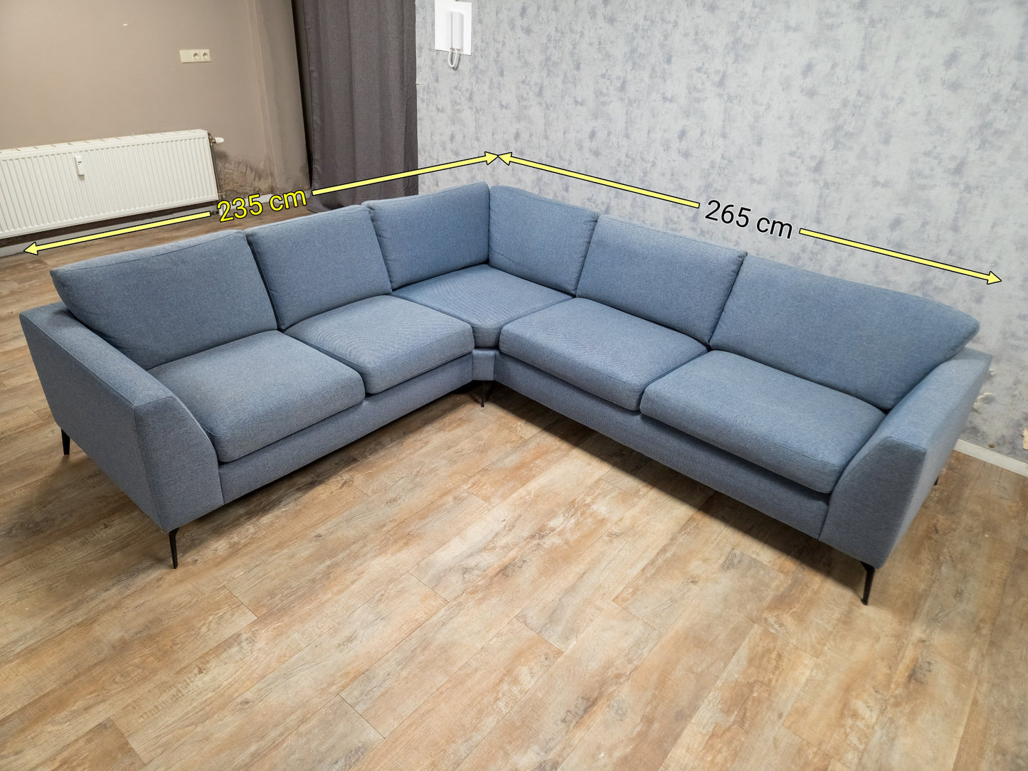 Stijlvolle Blauwe Hoekbank in Topconditie