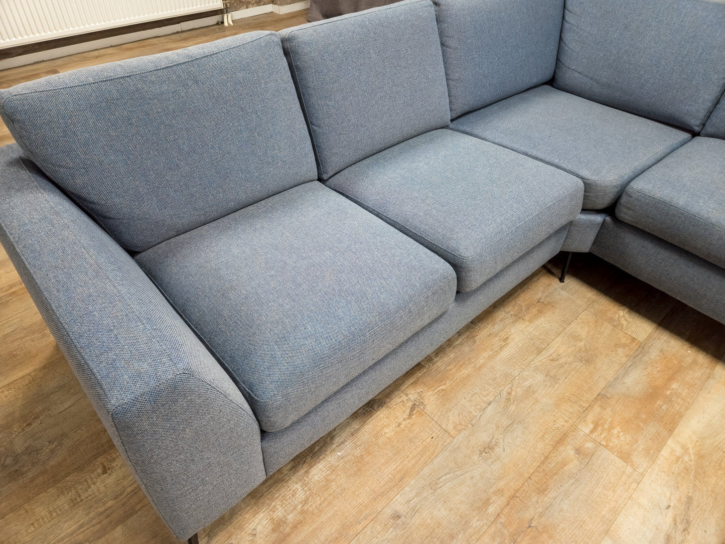 Stijlvolle Blauwe Hoekbank in Topconditie