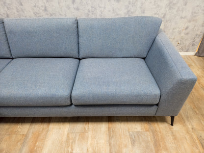 Stijlvolle Blauwe Hoekbank in Topconditie