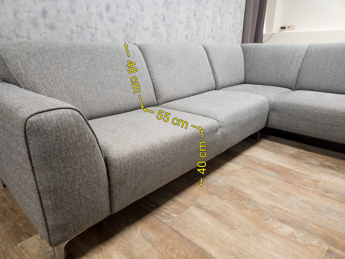 Grijze HoekBank (2e hands) - Zitcomfort