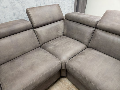 Moderne Bruin Hoekbank met Elektrische Relaxfunctie