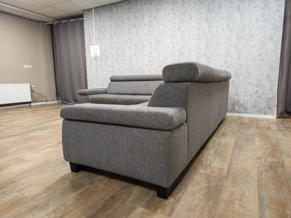 Antraciet Hoekbank (2e Hands) – Luxe Comfort , Hoofdsteunen