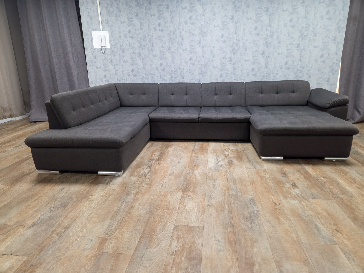 Antraciet U-Bankstel – Stijlvol, Ruim en Comfortabel