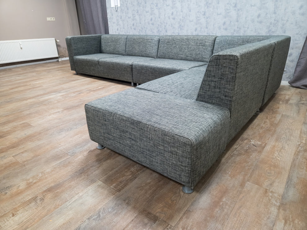 Groot Antraciet 5-Delige Hoekbank - Tijdloos Design & Comfort – BanxteL ...