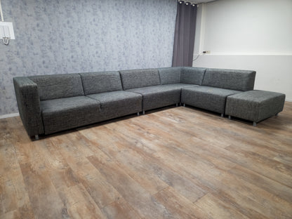 Groot Antraciet 5-Delige Hoekbank - Tijdloos Design & Comfort