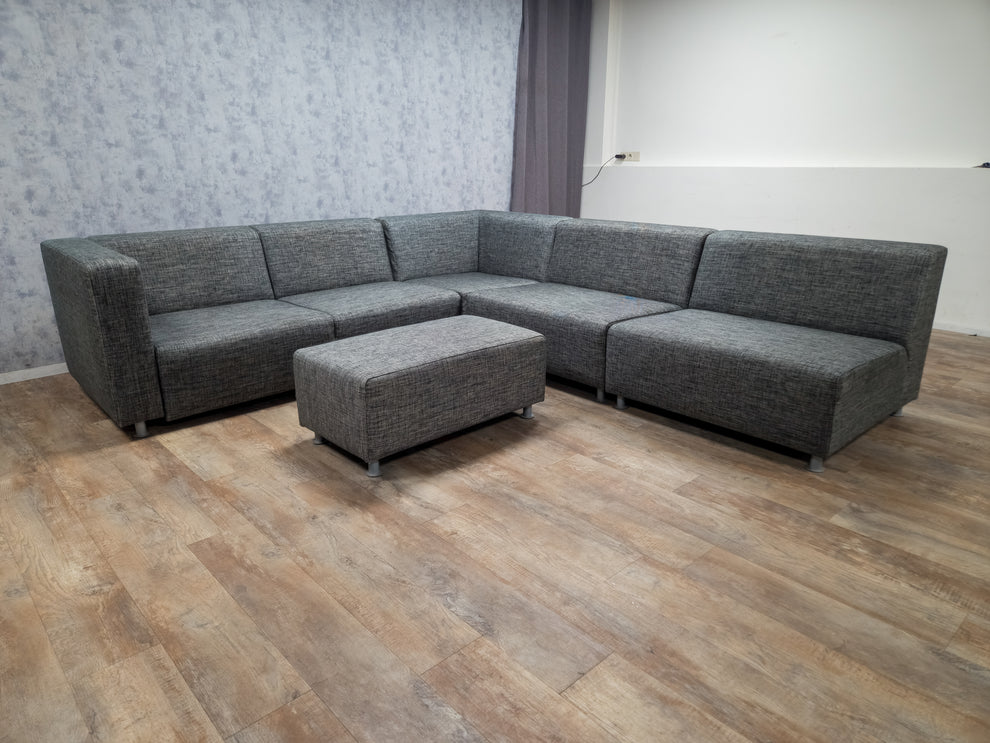 Groot Antraciet 5-Delige Hoekbank - Tijdloos Design & Comfort – BanxteL ...