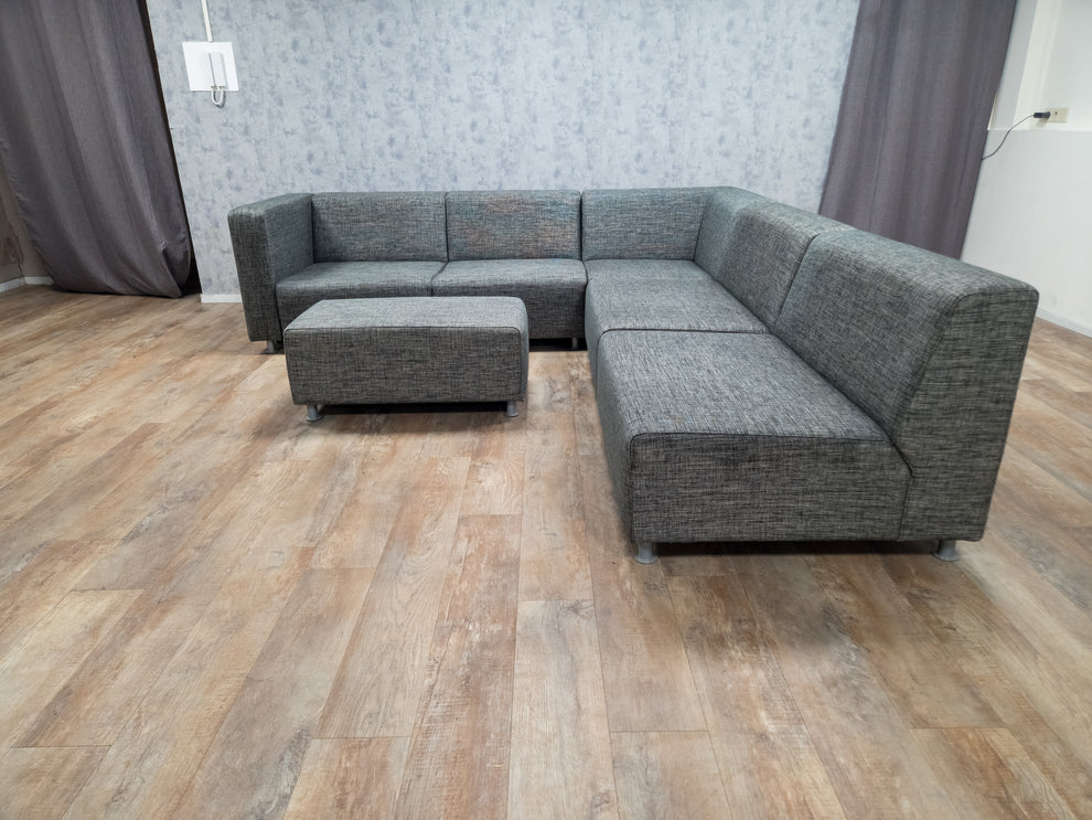 Groot Antraciet 5-Delige Hoekbank - Tijdloos Design & Comfort – BanxteL ...