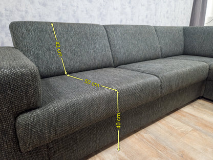 Antraciet Hoekbank – Ruim met Comfortabel Design