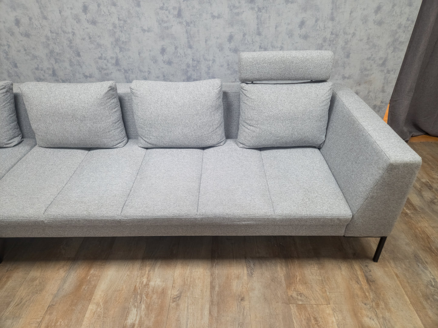 MONTEL TRISTAN Grijze Design Hoekbank met Luxe Zitcomfort