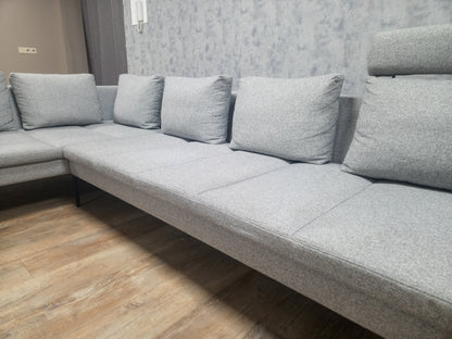 MONTEL TRISTAN Grijze Design Hoekbank met Luxe Zitcomfort