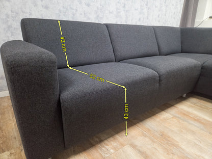 Zeer Mooi ANTRACIET Hoekbank