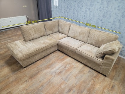 Mooi Z.G.A.N Groot BEIGE Hoekbank