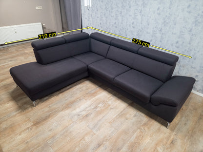 Z.G.A.N Antraciet Montel Modena Hoekbank