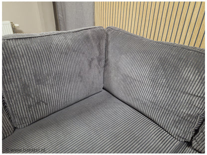 ZEER Mooi ANTRACIET RIBSTOF Hoekbank