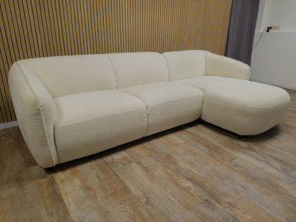 Z.G.A.N PRACHTIGE Witte Kleur Teddystof Hoekbank