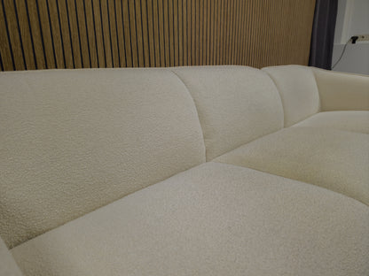 Z.G.A.N PRACHTIGE Witte Kleur Teddystof Hoekbank