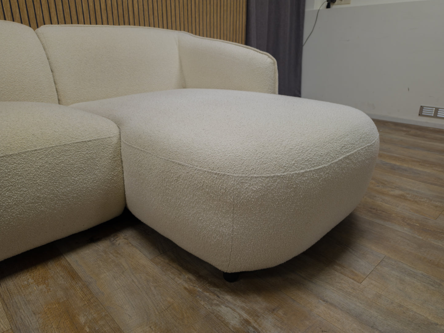 Z.G.A.N PRACHTIGE Witte Kleur Teddystof Hoekbank
