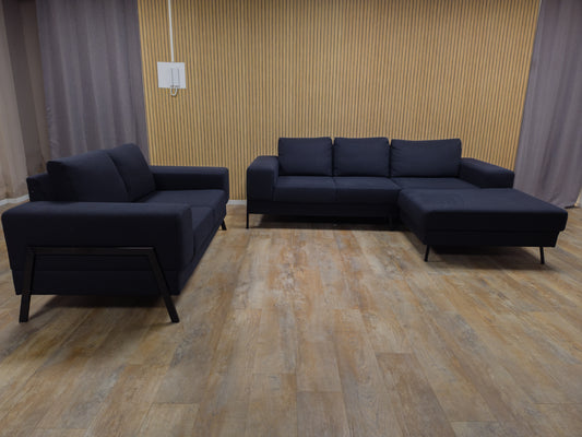 Z.G.A.N Zwart 2Zit en Hoekbank