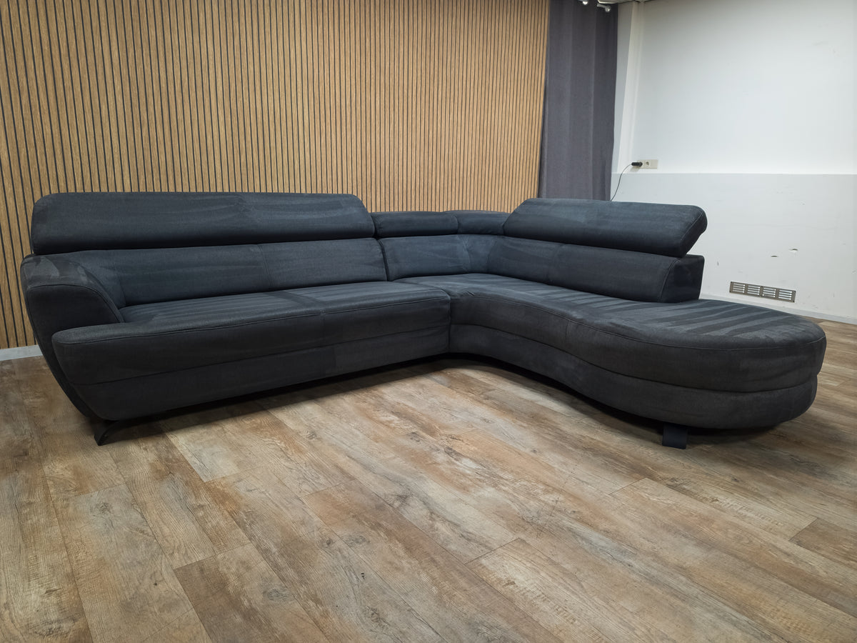 Zeer Mooi Antraciet MONTEL Hoekbank | REFURBISHED