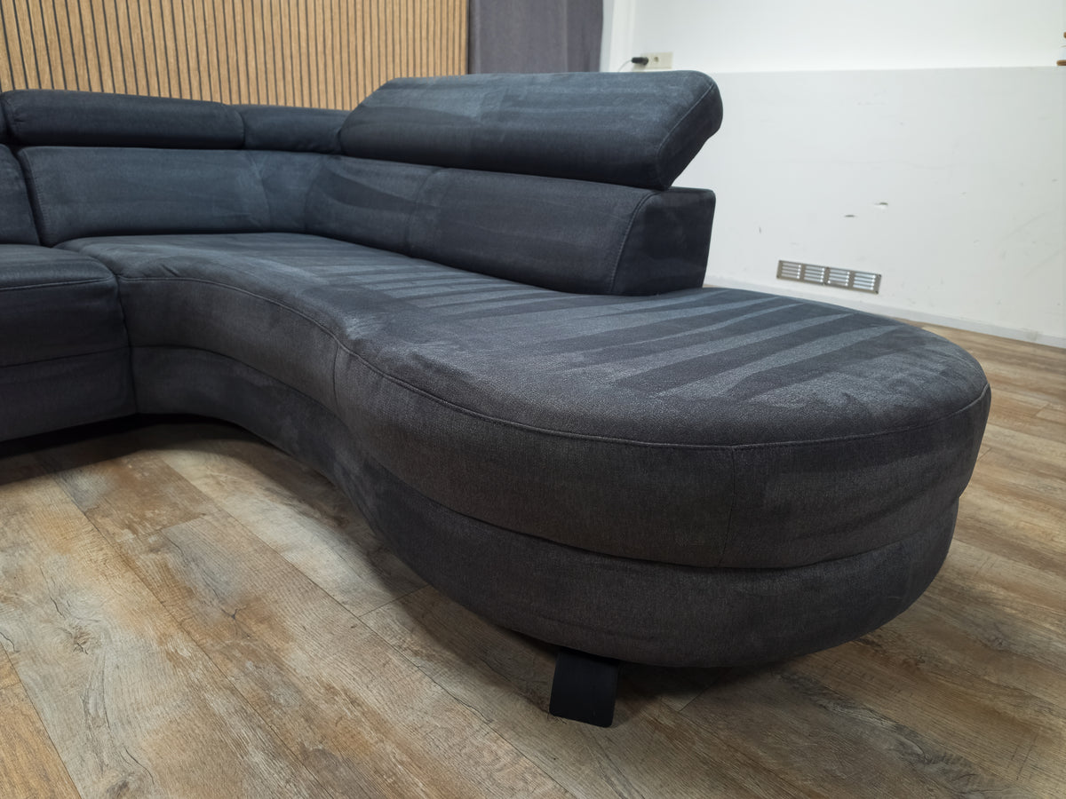 Zeer Mooi Antraciet MONTEL Hoekbank | REFURBISHED