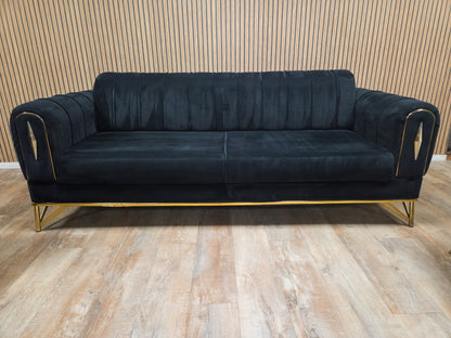 Zeer Mooi LUXE Antraciet 1-2-3 Zitter Banken - GEREINGD !!!