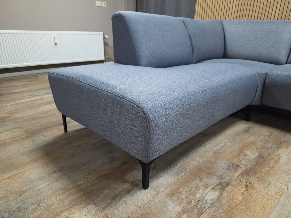 Z.G.A.N Silver Grijs Hoekbank met Elektrische Zitgedeelte