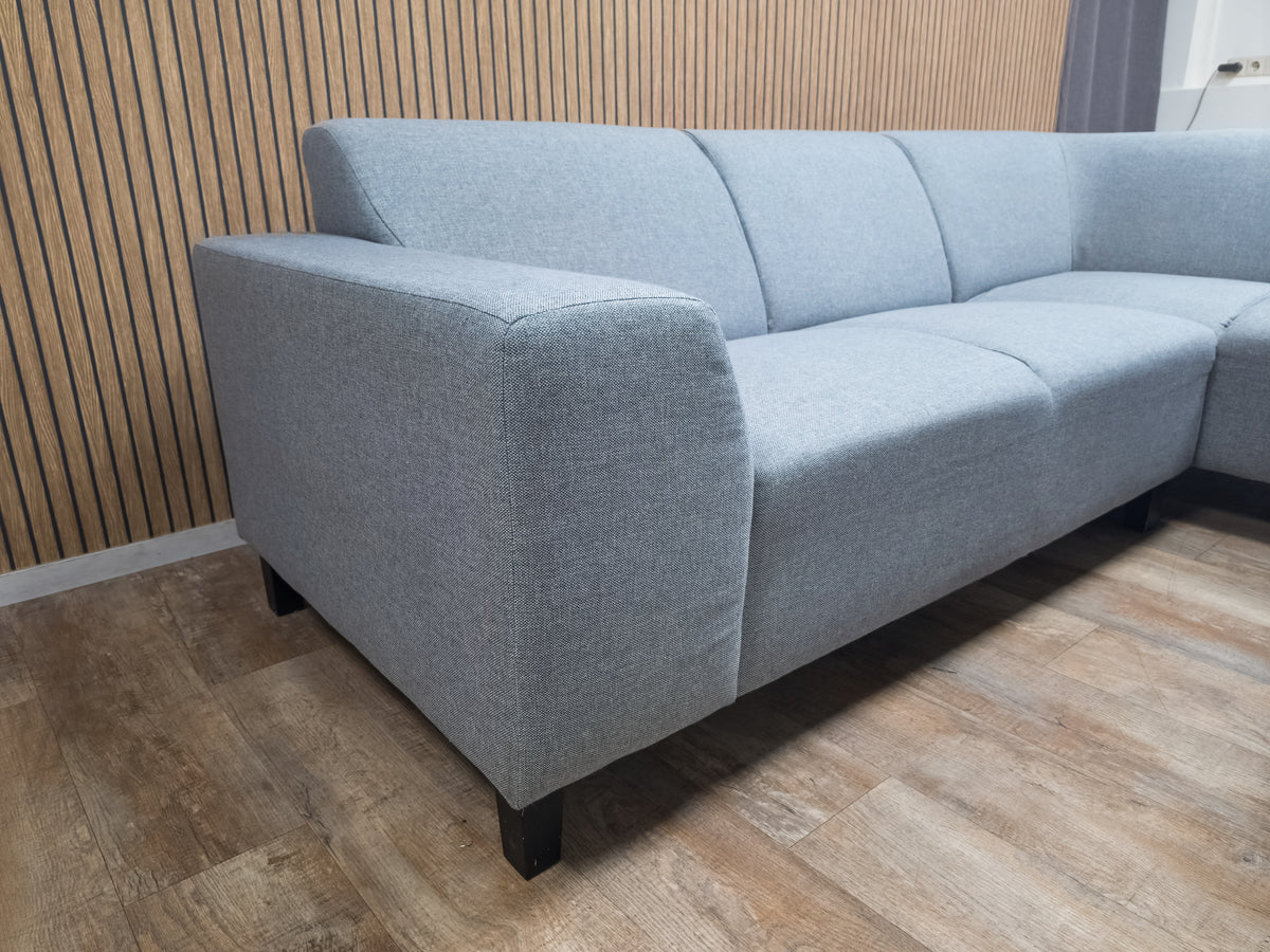 Zeer Mooi Nette Grijs Hoekbank met Hocker