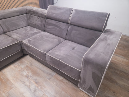 Zeer Mooi Groot Taupe U Bankstel