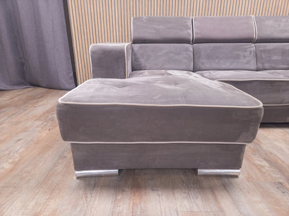 Zeer Mooi Groot Taupe U Bankstel