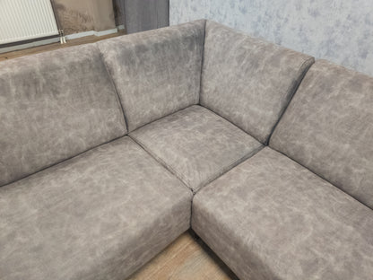 Mooie TAUPE Hoekbank