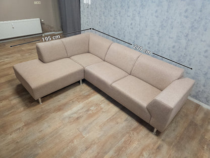 Zeer Mooi Beige Hoekbank