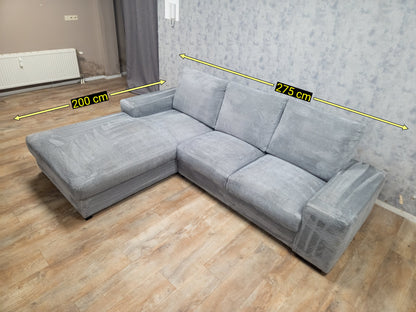 Z.G.A.N Grijs Ribstof Hoekbank