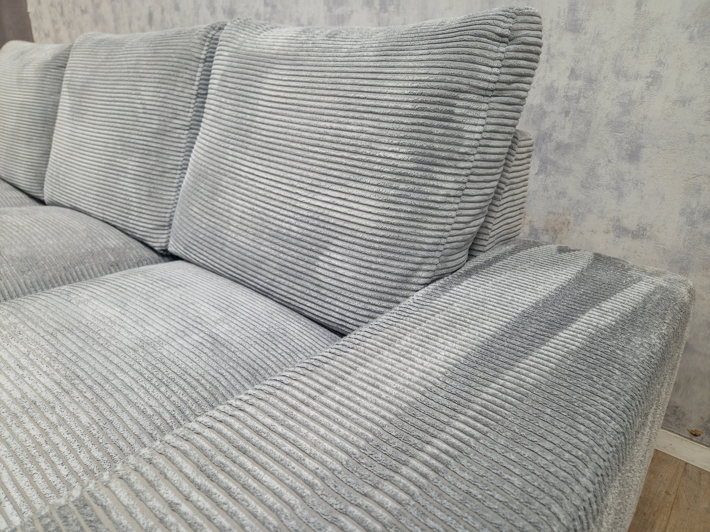 Z.G.A.N Grijs Ribstof Hoekbank