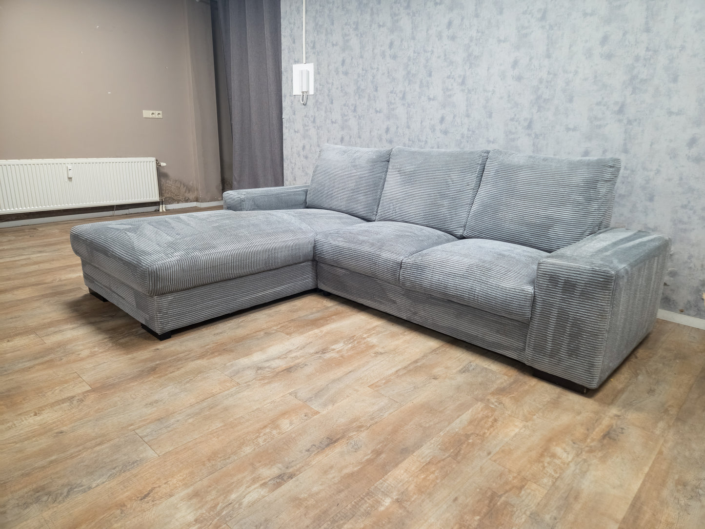 Z.G.A.N Grijs Ribstof Hoekbank