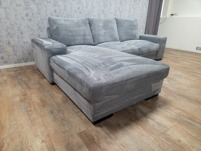 Z.G.A.N Grijs Ribstof Hoekbank